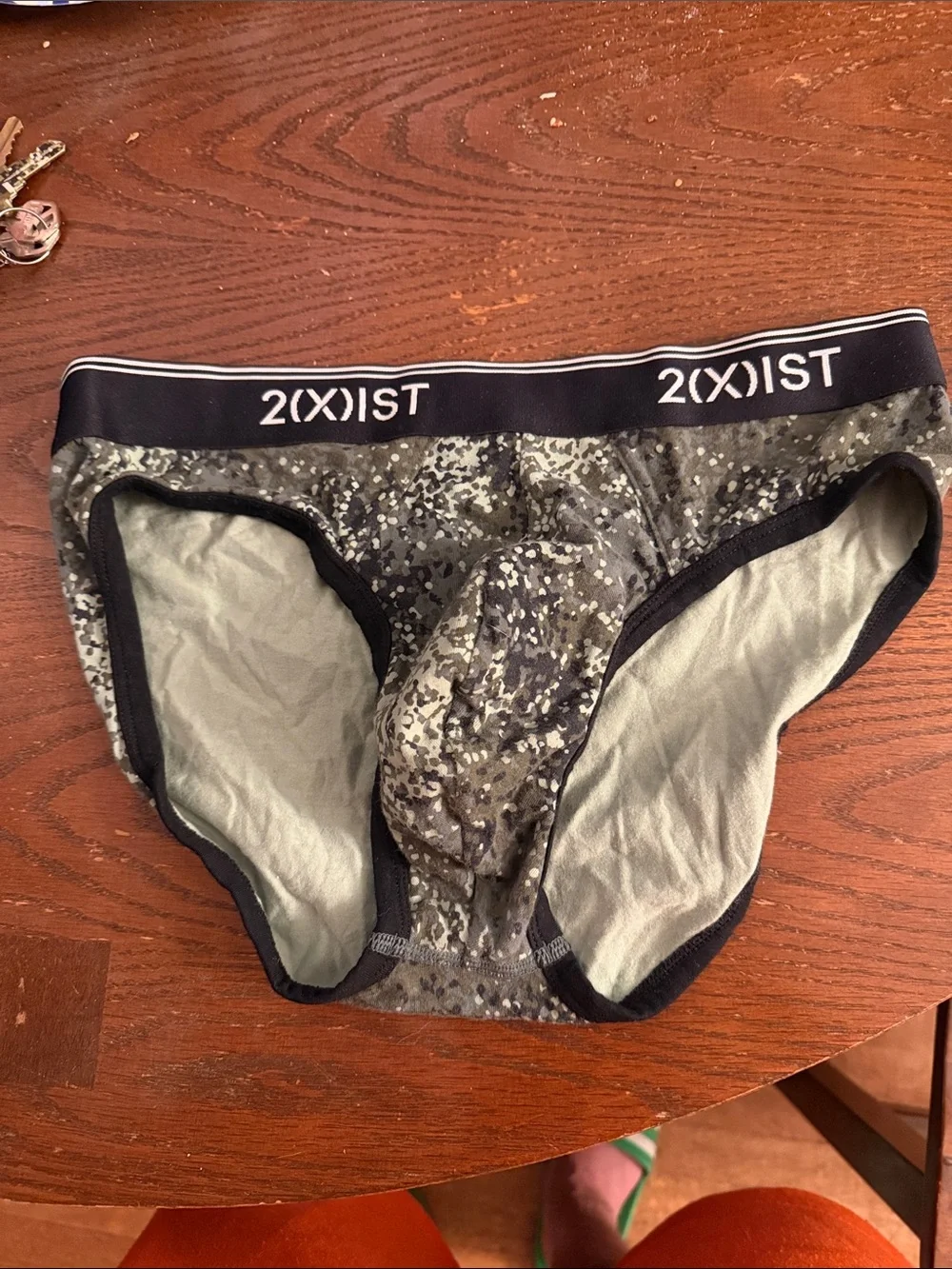 Mens camo low-rise briefs